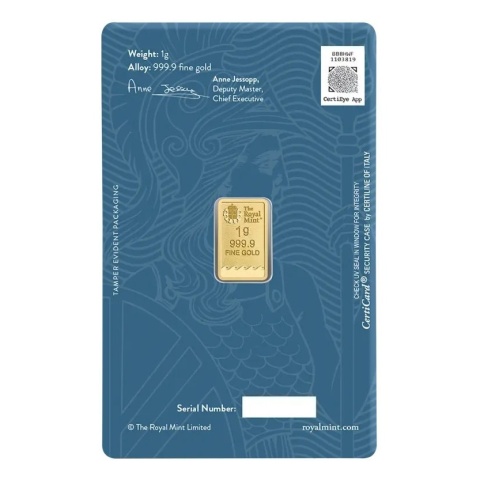The Royal Mint Britannia 1g Goldbarren