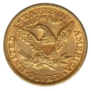 5 Dollar „Liberty Head" Goldmünze | 1795-1929