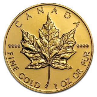 1 oz Maple Leaf Goldmünze | Gemischte Jahrgänge