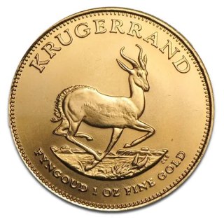 1 oz Krugerrand Goldmünze | 2. Wahl | Gemischte Jahrgänge